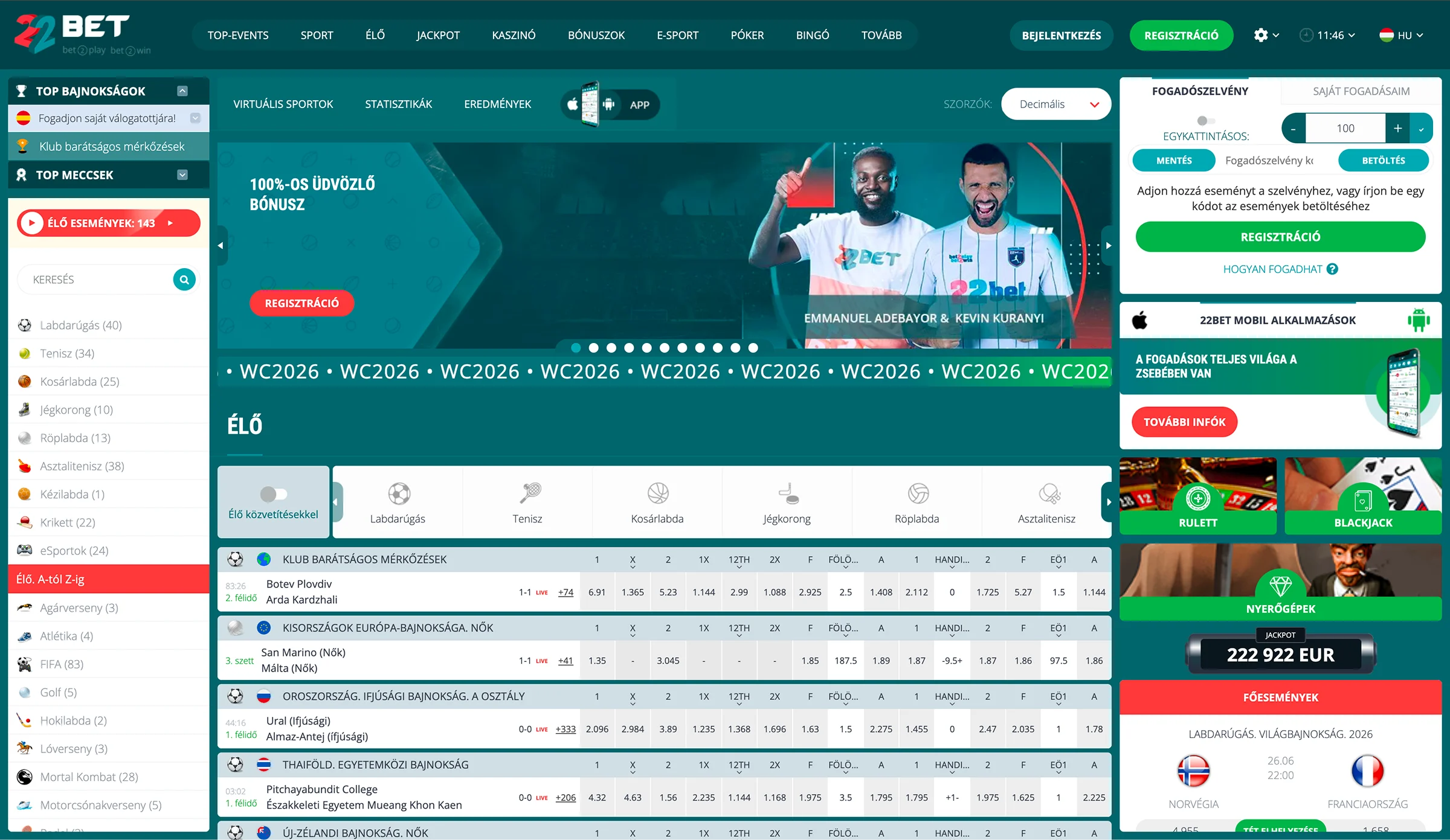 22Bet Bukméker