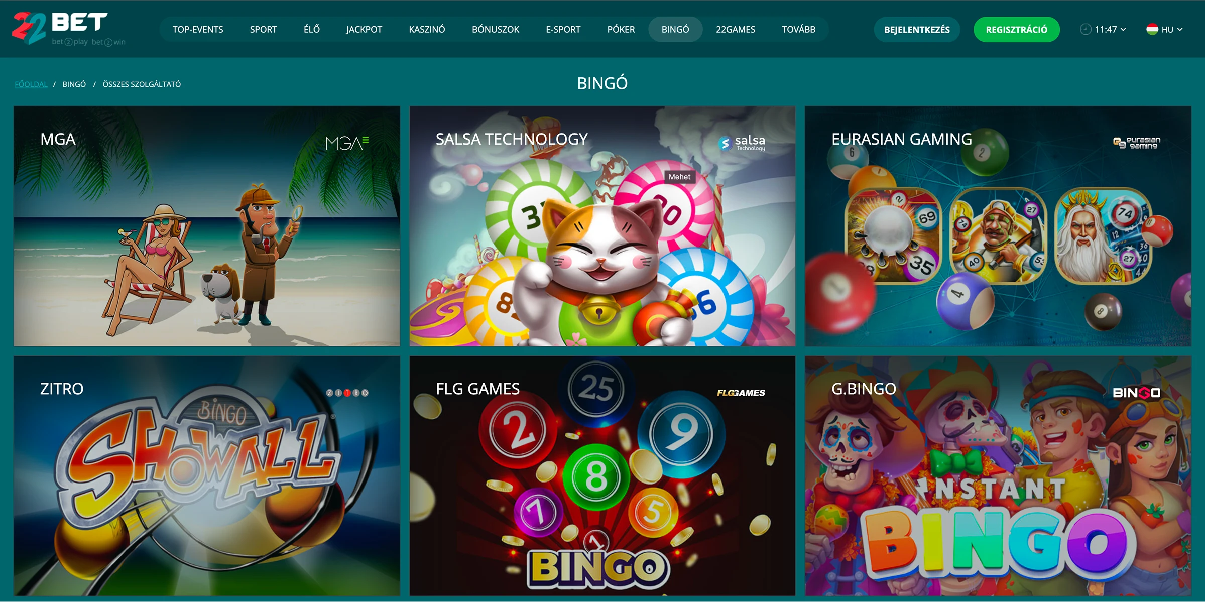 22Bet kaszinó